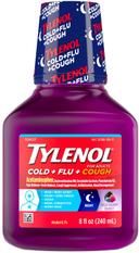 Tylenol Cold Flu Wildberry Cough Syrup, 8 Fluid Ounce Bottle -- 24 per case