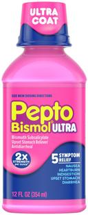 Pepto-Bismol Original Max Strength Upset Stomach Reliever Anti Diarrheal Liquid, 12 Fluid Ounce -- 12 per case
