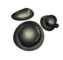 World Tableware Pebblebrook Obsidian Organic Saucer, 6.625 inch -- 12 per case.