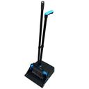 Impact Plastic Lobby Dust Pan/Broom with Black/Blue L-Grip Aluminum Handle