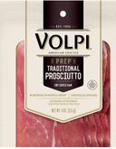 Volpi Sliced Prosciutto Dry Cured Ham - Vacuum Packing, 3 Ounce -- 12 per case.