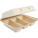 World Centric Unbleached Plant Fiber 3 Compartment Taco Take Out Container, 50 count -- 6 per case