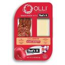Olli Salumeria Spicy Calabrese Salami Fontina Cheese and Fig Apple Bar, 2.3 Ounce -- 10 per case