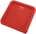 Winco Polyethylene Red Cover for Square Storage Container -- 12 per case