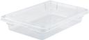 Winco Polycarbonate Clear Half Size Food Storage Box, 12 x 18 x 3.5 inch -- 12 per case