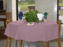 Intedge Pink Round Poly/Cotton Tablecloth, 64 inch Dia