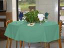 Intedge Seafoam Poly/Cotton Blend Round Tablecloth, 83 inch