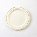 Glimmerware Bone and Gold Dinner Plate, 10.25 inch, 10 count per pack -- 12 per case.