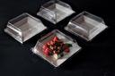 Squares 6. 5 inch Dessert Plate Pet Lid Only -- 120 per case.