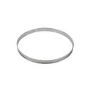 Gobel Stainless Steel Tart Ring with Rolled Edges, 9.8 inch Diameter