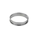 Gobel Stainless Steel Deep Tart Ring with Rolled Edges, 7.5 inch Diameter