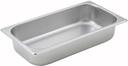 Winco 25 Gauge Stainless Steel Third Size Straight Sided Steam Pan, 2 1/2 inch -- 12 per case