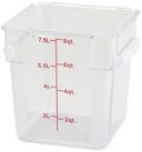 Winco Polycarbonate Clear Square Storage Container, 8 Quart -- 12 per case