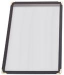 Winco Black Single Pocket Menu Cover, 14 x 8.5 inch -- 25 per case