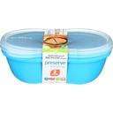 Preserve Plastic Aquamarine Sandwich Food Storage Container, 2 count -- 8 per case