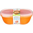 Preserve Plastic Orange Sandwich Food Storage Container, 2 count -- 8 per case
