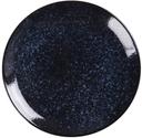 Yanco Blue Star Color Glazed Porcelain Blue Coupe Shape Round Plate, 7-1/8 x 7/8 inch -- 36 per case