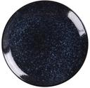Yanco Blue Star Color Glazed Porcelain Blue Coupe Shape Round Plate, 10-1/2 x 1-3/8 inch -- 12 per case