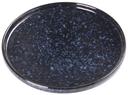 Yanco Blue Star Color Glazed Porcelain Blue Round Plate with Upright Rim, 8-1/4 x 1 inch -- 24 per case
