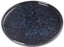Yanco Blue Star Color Glazed Porcelain Blue Round Plate with Upright Rim, 12-1/2 x 1-1/4 inch -- 12 per case