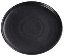 Yanco Noble Black Color Glazed Porcelain Black Round Plate with Upright Rim, 7-1/2 x 1 inch -- 36 per case