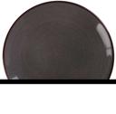 Yanco Peacock Color Glazed Porcelain Gray Coupe Plate, 7-1/4 x 3/4 inch -- 36 per case