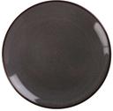 Yanco Peacock Color Glazed Porcelain Gray Coupe Plate, 10-1/2 x 1 inch -- 12 per case