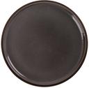 Yanco Peacock Color Glazed Porcelain Gray Round Plate with Upright Rim, 7 x 3/4 inch -- 36 per case