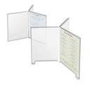 Cal-Mil Classic Footed 3-Wing Tabletop Cardholder, 4 x 4 x 6 inch