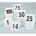 Cal-Mil Break Resistant Numbered Tent - 3 x 3 inch, Set 26 to 50.