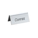 Cal-Mil Silver COFFEE Beverage Tent, 3 x 1 1/2 inch