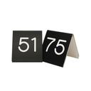 Cal-Mil Black with White Engraved 51 to 75 Number Tent Set, 3 x 3 inch