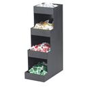 Cal-Mil Classic Black 4 Tier Condiment Display, 6.5 x 12 x 20.5 inch