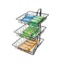 Cal-Mil Three Tier Merchandiser with Square Wire Baskets, 12 x 19 x 20 inch