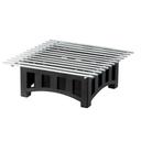 Cal-Mil Mission Black Square Chafer Alternative with Grill, 10.25 x 10 x 7.5 inch
