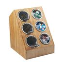 Cal-Mil Bamboo Six Compartment Spacesaver Vertical Utensil Stand, 12 x 14.25 x 16.5 inch