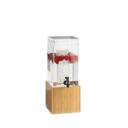 Cal-Mil Bamboo 1.5 Gallon Acrylic Beverage Dispenser with Ice Chamber, 8.25 x 9.75 x 17.75 inch