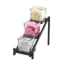 Cal-Mil Black One by One Glass Jar Display, 6.25 x 13.25 x 11.375 inch