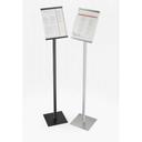 Cal Mil Black One by One Metal Magnetic Sign Display, 8.75 x 8.75 x 46.125 inch.