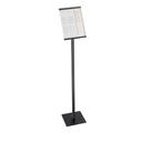 Cal-Mil Black One by One Metal Magnetic Sign Display, 8.75 x 8.75 x 46.125 inch