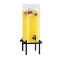 Cal-Mil 5 Gallon Acrylic Black One By One Beverage Dispenser with Ice Chamber, 11.625 x 11.875 x 28.875 inch