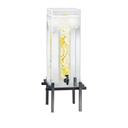 Cal-Mil 5 Gallon Acrylic Black One By One Beverage Dispenser with Infusion Chamber, 11.625 x 11.875 x 28.875 inch