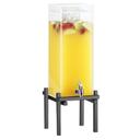 Cal-Mil 3 Gallon Acrylic Black One By One Beverage Dispenser with Ice Chamber, 10.25 x 10.5 x 25.5 inch