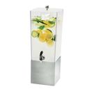 Cal-Mil Econo 3 Gallon Beverage Dispenser with Stainless Steel Base and Ice Chamber, 7.5 x 9.5 x 23.5 inch