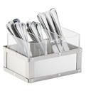 Cal-Mil Urban Stainless Steel Flatware Organizer, 9 x 6 x 5.125 inch