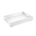 Cal-Mil White ABS Room Service Tray with Handles, 16 x 13 x 2.25 inch