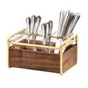 Cal-Mil Brass Mid Century Flatware Organizer, 9.5 x 6.5 x 5.5 inch