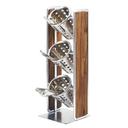 Cal-Mil Chrome Mid Century 3 Section Cylinder Display, 6.5 x 6.5 x 19.5 inch