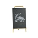 Cal-Mil Brass Mid Century Sign Holder, 4 x 3 x 8 inch