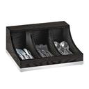 Cal-Mil Oak Cinderwood Gray 3 Section Flatware Organizer, 13.75 x 11.5 x 3.125 inch